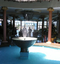 Fountain between the Arcos Bar and the main desk