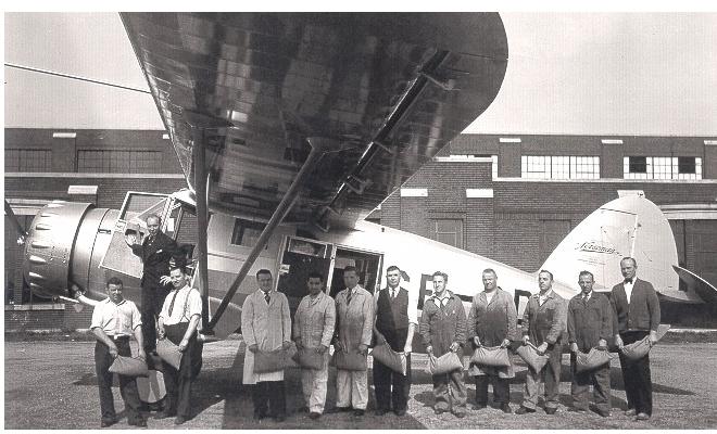 The legal payload picture of a Noorduyn Norseman taken in front of the original manufacturing plant at Cartierville circa 1937